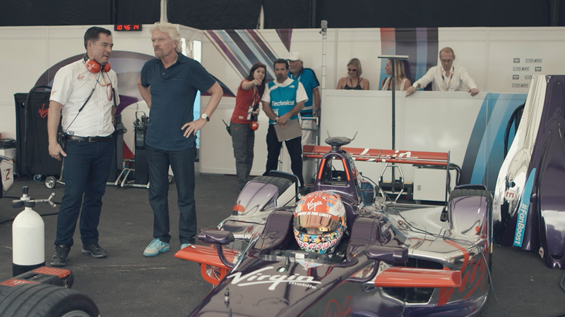 Former F1 team owner Sir Richard Branson at a recent Formula E event. Branson has staked his claim with Formula E, specifically the Virgin Racing Formula E team.